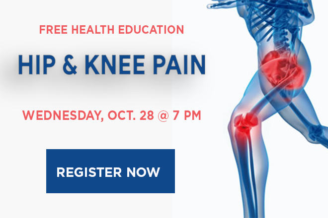 Webinar: Hip and Knee Pain 10-28-2020